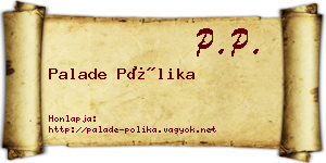 Palade Pólika névjegykártya